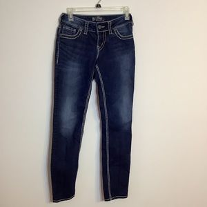 Silver Jeans, Women’s Suki skinny, size 27-31. EUC.